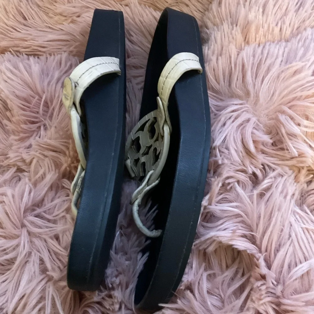 Tory Burch Black and cream Sandals size 7M